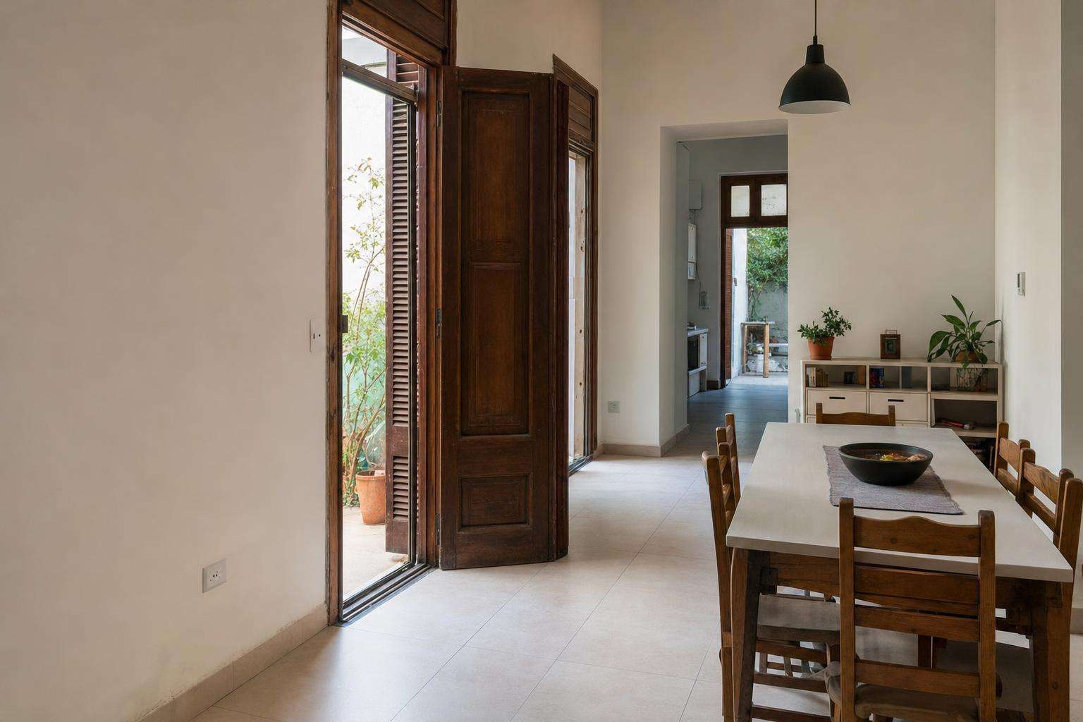 Living de una casa antigua recién remodelada: remodelación de una casa en La Plata